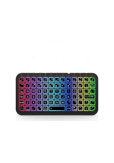 Mini Klavye Smarttv Işıklı Bluetooth Kablosuz Televizyon Ps3 Dizüstü Tabletler Ve Telefonlar İçin