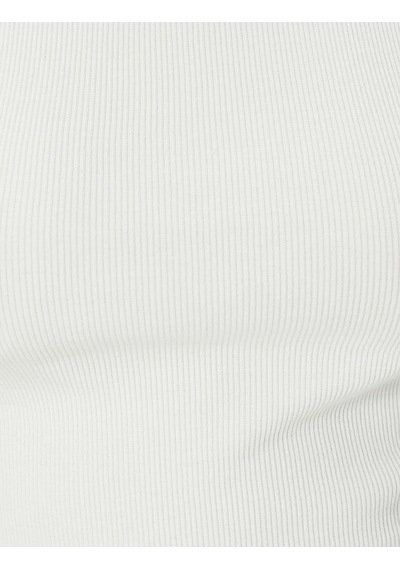 Koton Crop Basic Halter Yaka Atlet Ribanalı Pamuklu Slim Fit Ekru 4sal30331ık Ekru