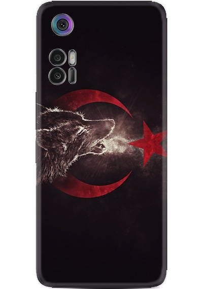 Tcl 30 Kılıf Resimli Silikon Kurt Ve Ay Yıldız 1403