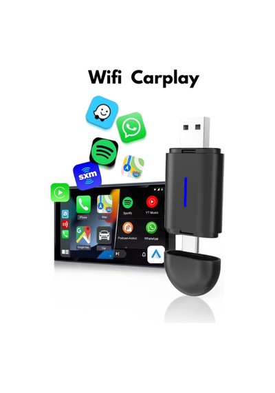 Mini Carplay 2in1 Araç Kiti Wireless/kablosuz Carplay Ve Android Auto Adaptörü Type-c ,usb