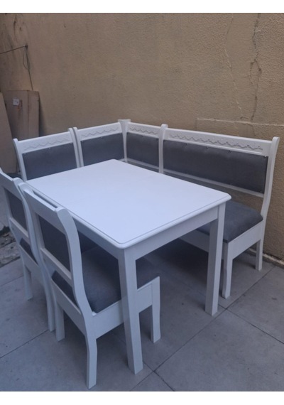 Köşe Mutfak 90553 Tk Kayın Ahşap Sandık Açıl Masa Babyface Gri Kumaş Parlak Beyaz Lake Açık Gri Köşe Mutfak 90553 Tk Kayın Ahşap Sandık Açıl Masa Babyface Gri Kumaş Parlak Beyaz Lake Açık Gri