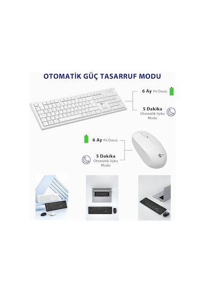 Lecoo KW200 Kablosuz Türkçe Q Klavye & Mouse Set