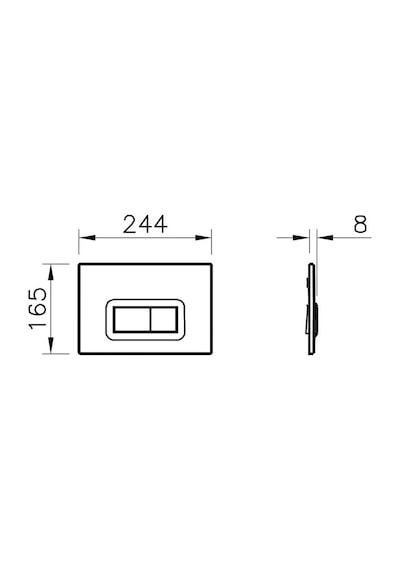 Vitra Loop R 740-0686 Kumanda Paneli. Parmak İzi Bırakmayan Krom Mat Krom