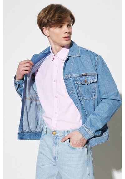 Wrangler Trucker Regular Fit Normal Kesim %100 Pamuk Açık Mavi Jean Kot Ceket W410El44L Mavi Wrangler Trucker Regular Fit Normal Kesim %100 Pamuk Açık Mavi Jean Kot Ceket W410El44L Mavi
