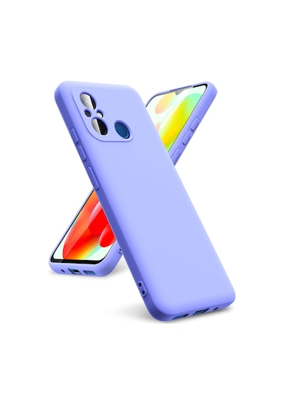 Xiaomi Redmi 12c Kılıf Kamera Korumalı Lansman Silikon Kapak Lila