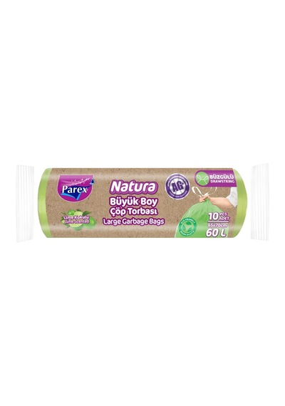 Natura Büzgülü Çöp Torbası Büyük Boy 10 Lu