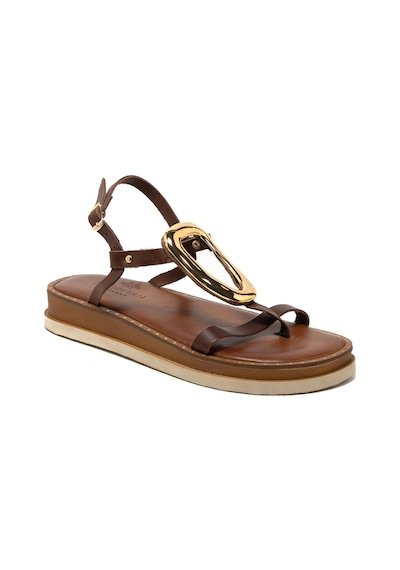 148 Brown Sandalet Kadın 26035 Myconian 2025 Greek Sandal Kahverengi