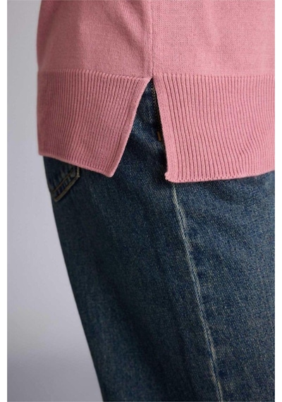Defacto Relax Fit Bisiklet Yaka Basic Düz Triko Kazak I6913az25wnpn141 Pembe