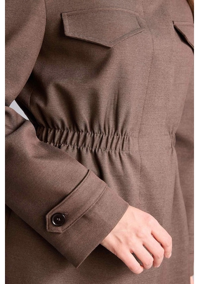 Defacto Regular Fıt Ceket Yaka Blazer Ceket H1637ax26spbn207 Kahve-bn207