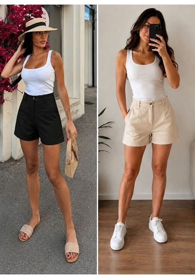 Nido Moda Mom Kalıp Denim Şort Siyah