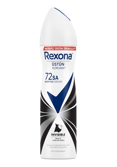 Rexona Kadın Sprey Deodorant Invisible Beyaz İz Sarı Leke Karşıtı 150 Ml