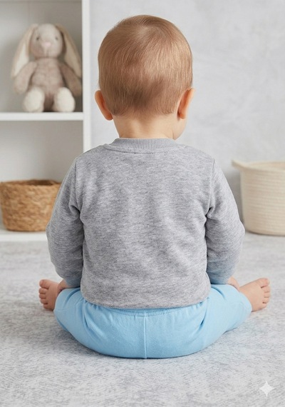 Gülerçocuk Yeni Sezon Ayıcık Nakışlı Erkek Bebek Selanik Kumaş Pantolonlu Şık Takım Mavi