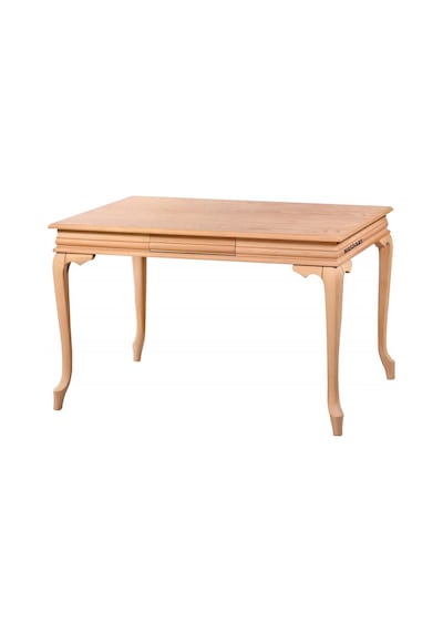 Masifart Ivory 110 Luk Lükens Çalışma Masası Cilasız Ham Ahşap