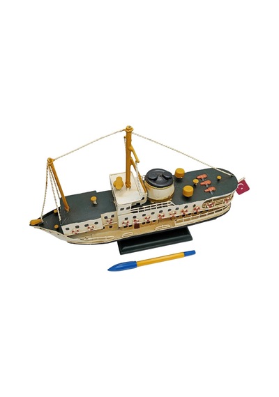 Dekoratif Metal Gemi İstanbul Yolcu Vapuru 34cm