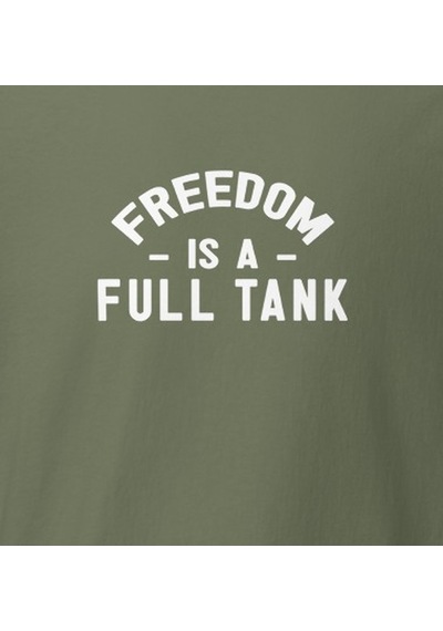 Wildstyle Freedom Is A Full Tank Motosiklet Özgürlük Vintage Baskılı Unisex Bisiklet Yaka Pamuklu Tişört - Hak