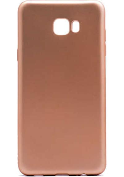 Samsung Uyumlu Galaxy C7 Pro Kılıf Zore Premier Silikon Kapak Gold