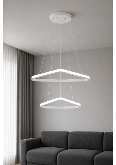 Uven 2'li Led Sarkıt Avize Beyaz Işık