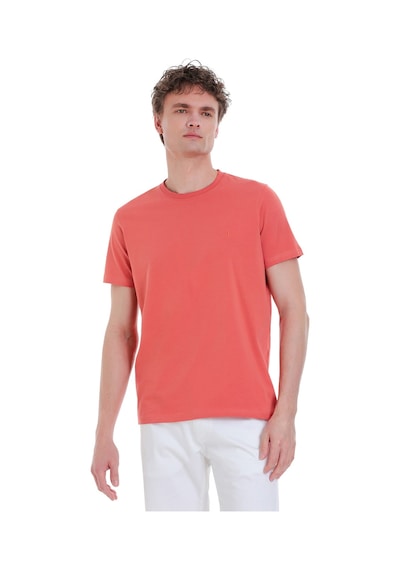Hatemoğlu Kiremit Regular Fit Bisiklet Yaka Pamuklu Tişört 1996531 Kiremit-01