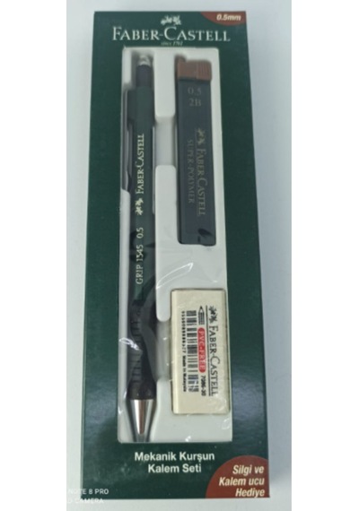 Faber Grip 1345 Yeşil 0.5mm Kalem-silgi-uç Yeşil