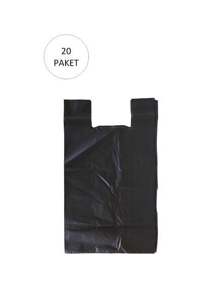 Siyah Hışır Atlet Poşet Mini Boy 22x31 Cm 20 Paket Takriben 10.000 Adet