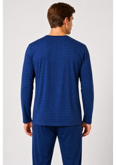 Gd Goldoremi Premium Erkek Büyük Beden Rahat Kalıp %100 Pamuklu Desenli Uzun Kollu Pijama Takım Lacivert Gd Goldoremi Premium Erkek Büyük Beden Rahat Kalıp %100 Pamuklu Desenli Uzun Kollu Pijama Takım Lacivert