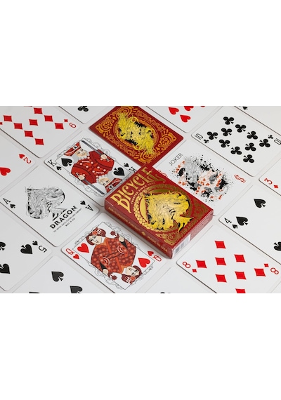 Bicycle Gold Dragon Red Oyun İskambil Kartı