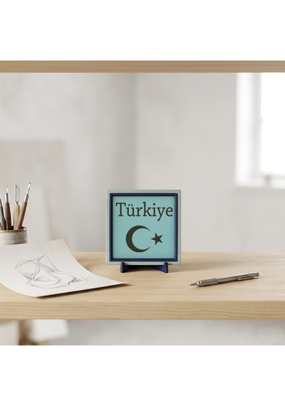 Türkiye Silüetli Şık Dekoratif Parça, Yaşam Alanınızın Enerjisini Yükselten Modern Tasarım 10x10 Cm