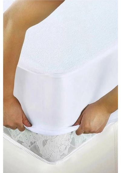 Mycey Fitted 70x120 Cm Sıvı Geçirmez Bebek Alezi Micro Kumaş Beyaz