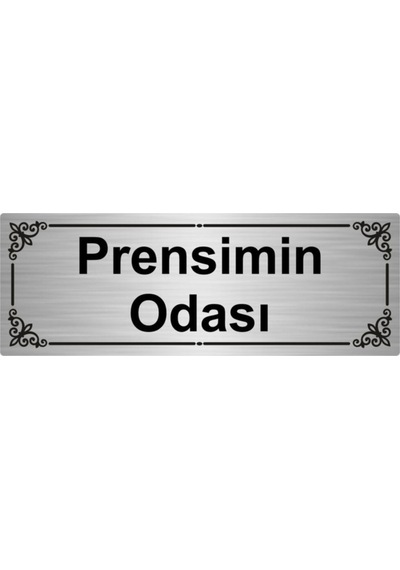 Hemşire Odası 7x20cm Gümüş Renk Metal Yönlendirme Levhası