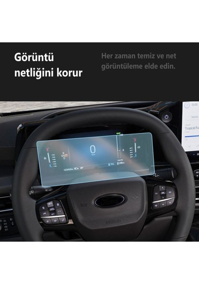 Ford Transit Custom Dijital Gösterge Ekran Koruyucu 8 İnç Gösterge 9H Nano Ekran Koruyucu