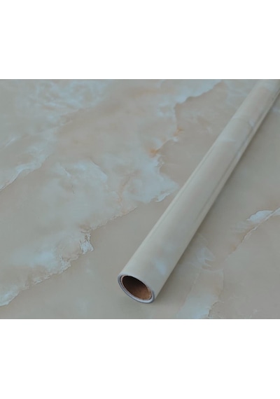Brano Yapışkanlı Kaplama Folyosu Bej Mermer Desen 75 Cm X 6 Metre