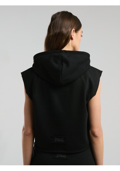 Everlast Ever Classics Wmn Siyah Kadın Crop Kapüşonlu Kolsuz Sweatshirt Siyah