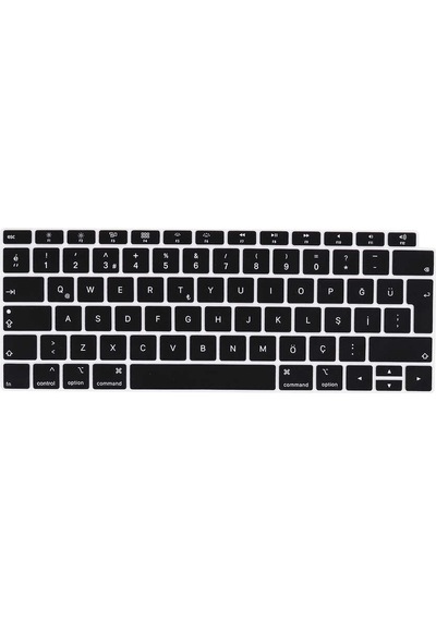Lexroo Macbook Uyumlu 13.3' Air A1932 Klavye Koruyucu Silikon Ped - Siyah