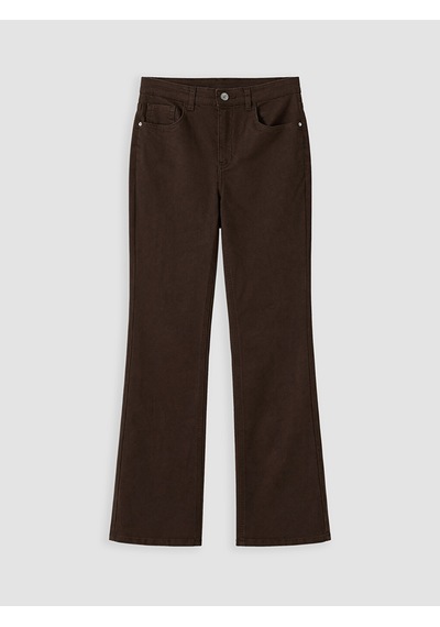 Lcwaıkıkı Classic Kahverengi Flare Kadın Jean Pantolon