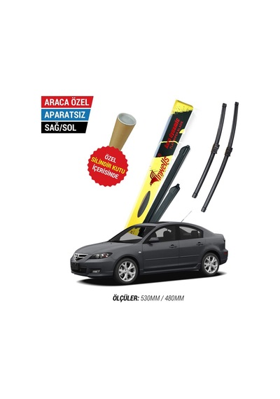 Mazda 3 Sedan İnwells Muz Silecek Takımı 2004-2008