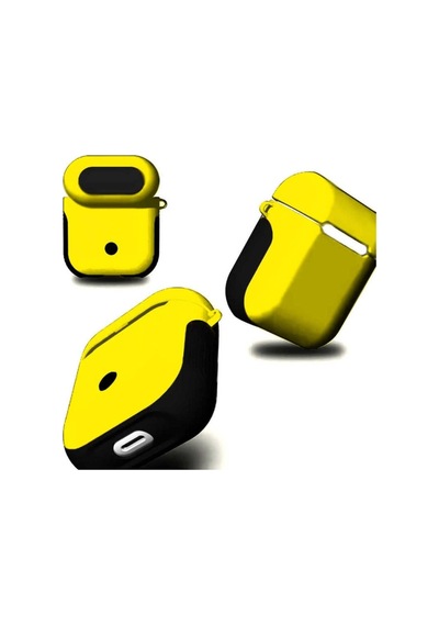 Apple AirPods Uyumlu Kılıf Zore Shockproof Silikon Sarı