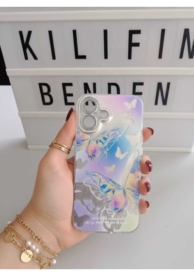 Apple Uyumlu iPhone 16 Kelebek Desen Kılıf Modeli Çok Renkli 1