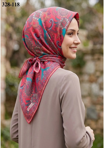 Moonscarfs Moonscarf Soft Pamuk Eşarp Mercan 328-118 Çok Renkli