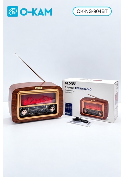 O-kam Ok-ns-904bt Şömine Efektli Retro Radyo