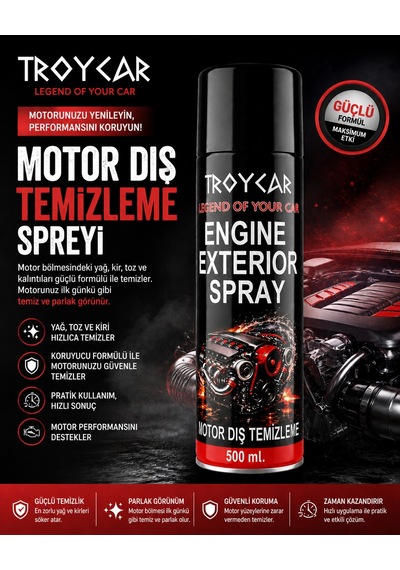 Troycar Motor Temizleme Sprey 500 Ml