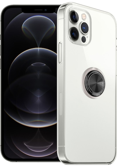 Fitcase Apple Uyumlu iPhone 12 Pro Max Kilif Gross Ring Seffaf Arka Kapak 488500698