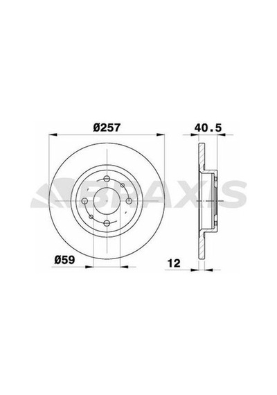 Braxis Ae0012 Ön Fren Disk Aynası Brava Bravo I Marea Punto Tempra Tipo Alfa Romeo 145 146 257mm 60808872