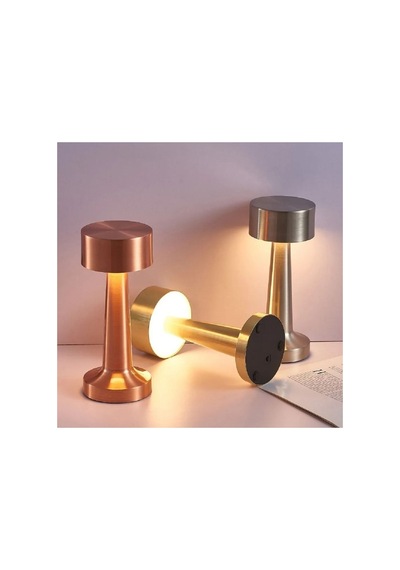 Hl-007g Dekoratif Metal Gold Kablosuz Masa Gece Lambası Dekoratif Led Gold