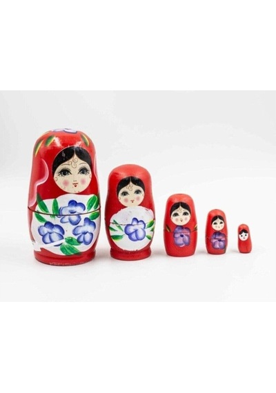 Mobgift 5’Li Matruşka Bebek Ahşap