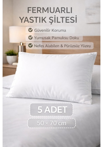 İç Yastık Kılıfı Fermuarlı 5 Adet Astar 50x70 Cm Yastık Şiltesi Çok Renkli