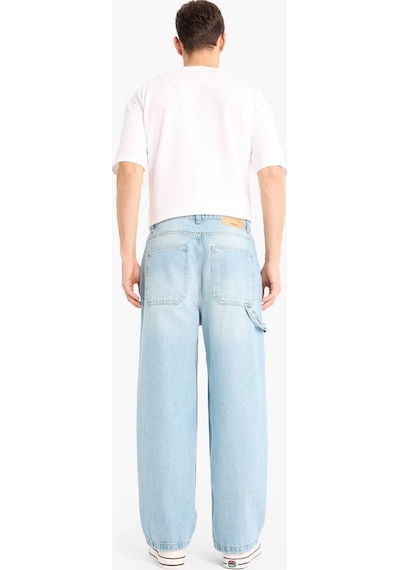DeFacto %100 Pamuk Skater Fit Geniş Kalıp Yüksek Bel Geniş Paça Jean Pantolon F3925AX25SMNM39 DeFacto %100 Pamuk Skater Fit Geniş Kalıp Yüksek Bel Geniş Paça Jean Pantolon F3925AX25SMNM39