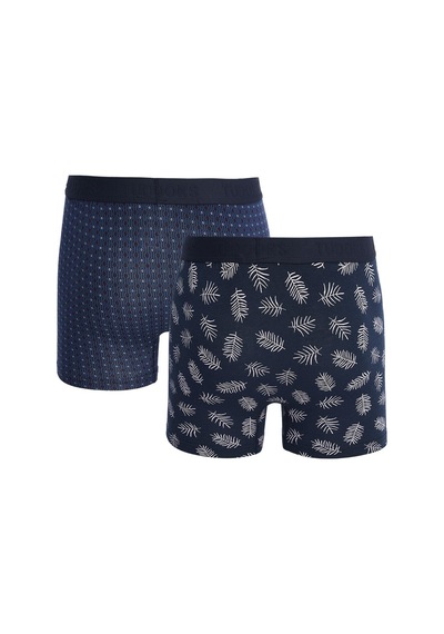 Tudors Erkek 2'li Pamuk Likralı Esnek Kumaş Boxer-31785 Multi