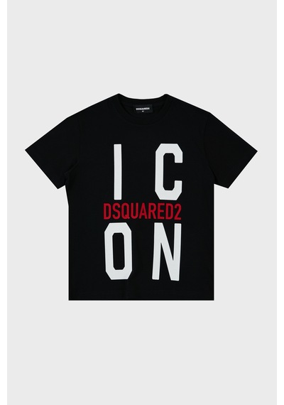 Dsquared2 Çocuk T Shirt Dq0243-d002f Black Siyah