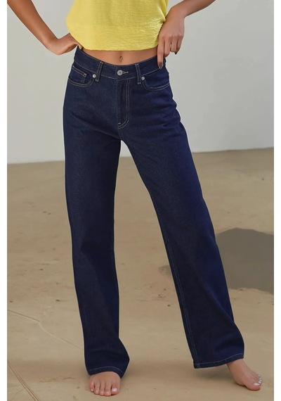 Hiccup Straight Fit Jeans Koyu Mavi Denim