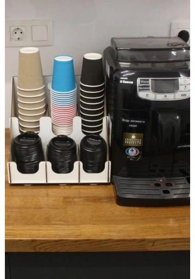 Organizer Bardaklık Karton Bardak İçin Düzenleyici 6 Bölmeli Karton Bardak Standı Beyaz